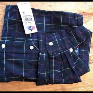 NWT Chaps plaid blue red yellow button shirt Sz. 4